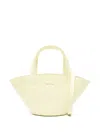 Patrizia Pepe Small Minimal City Tote Bag In Yellow