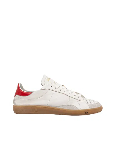 Patrizia Pepe Sneakers Skin  In Nappa Con Lettering White/red In Multi