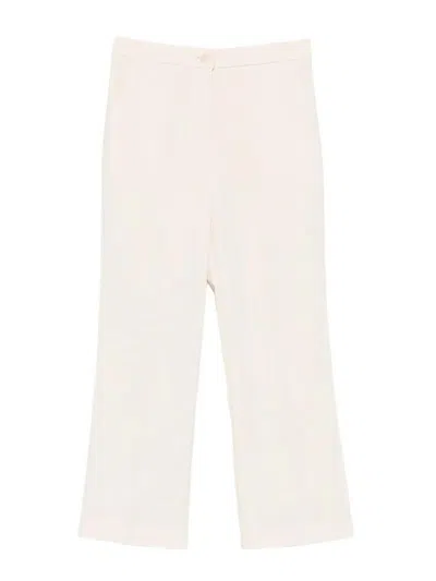 Patrizia Pepe Soft Crepe Pants In Neutral