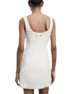 Patrizia Pepe Soft Mini Dress In Wool Blend In White