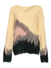 Patrizia Pepe Soft Oversized Alpaca Blend Sweater In Multi