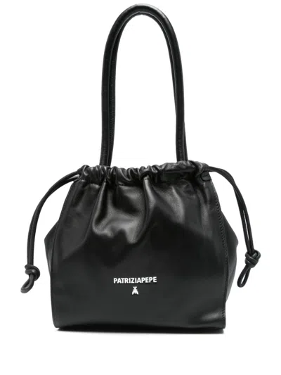 Patrizia Pepe Soft Rock Tote Bag In Black