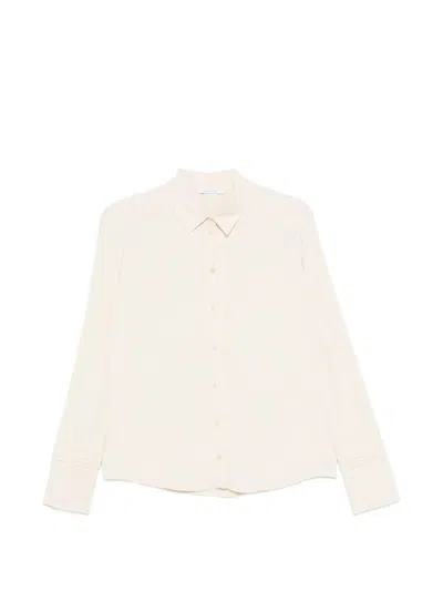 Patrizia Pepe Soft Viscose Shirt In Neutral