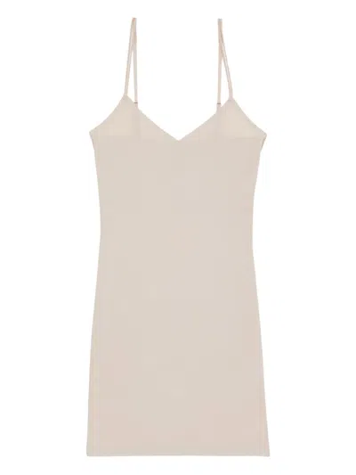 Patrizia Pepe Spaghetti-strap Nightdress In Neutral