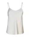 Patrizia Pepe Spaghetti Strap Tank Top In White