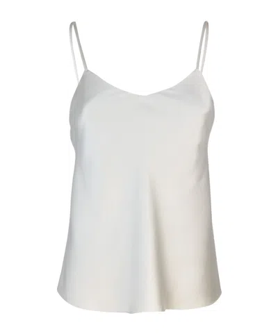 Patrizia Pepe Spaghetti Strap Tank Top In White