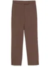 Patrizia Pepe Split-ankles Trousers In Brown