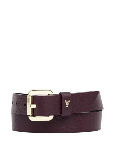 Patrizia Pepe Square-buckle Leather Belt In Brown