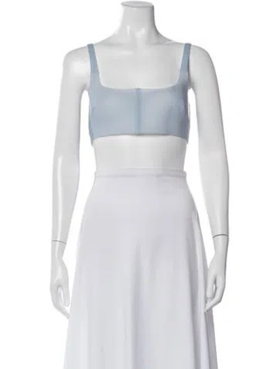 Pre-owned Patrizia Pepe Square Neckline Sleeveless Sports Bra In Blue