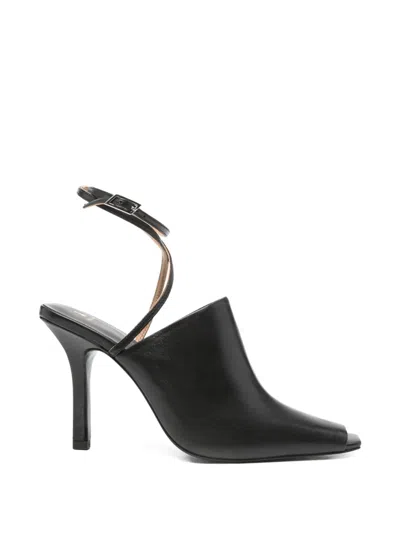 Patrizia Pepe Square-toe Sandals In Black