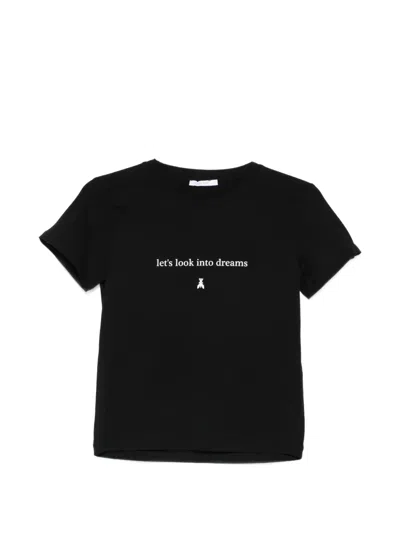 Patrizia Pepe Statement T-shirt In Black