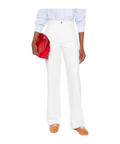 Patrizia Pepe Straight High Waist Jeans In White