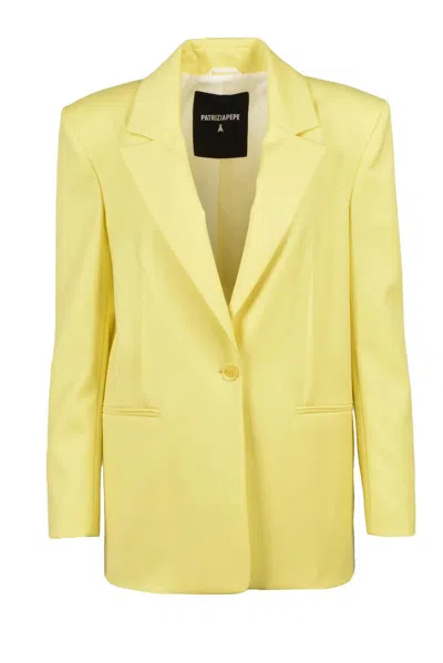 Patrizia Pepe Straight Jacket - Yellow In Gold