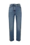 Patrizia Pepe Straight Leg Foil Jeans In Shiny Silver Coated