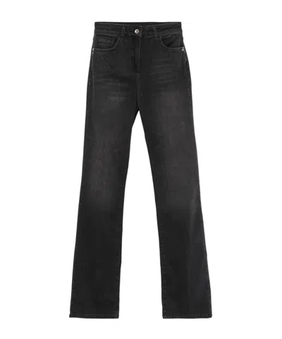 Patrizia Pepe Straight Leg Pants In Black