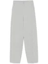 Patrizia Pepe Wide-leg Pants With Clean Waistband In Grey