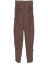 Patrizia Pepe Straight Trousers In Brown