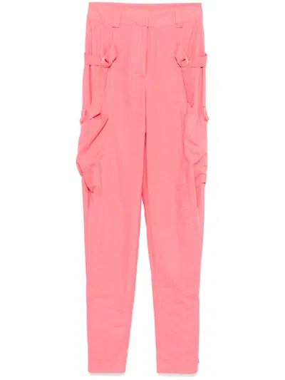 Patrizia Pepe Straight Trousers In Pink