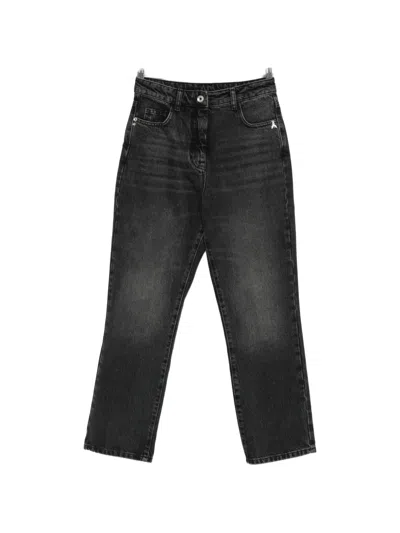 Patrizia Pepe Straight-leg Jeans In Black