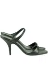 Patrizia Pepe Strap Heeled Sandal In Green