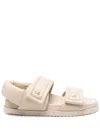 Patrizia Pepe Strappy Slides In Nude