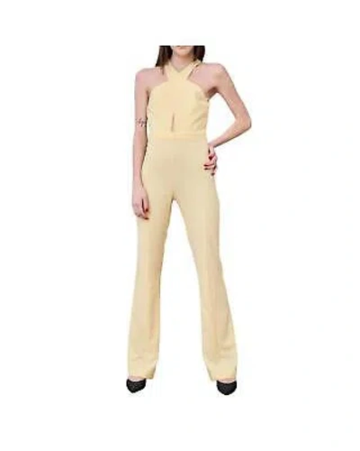 Pre-owned Patrizia Pepe Stretch Canary Jumpsuit Dress - Dresses - Yellow -size 38