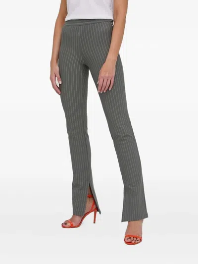 Patrizia Pepe Stripe-pattern Trousers In Gray