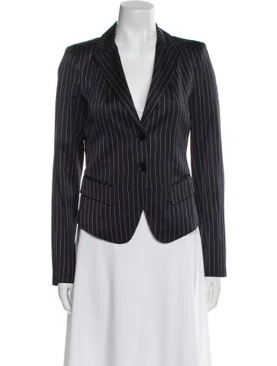 Pre-owned Patrizia Pepe Striped Blazer In Blue