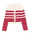 Patrizia Pepe Striped Cardigan In Neutral