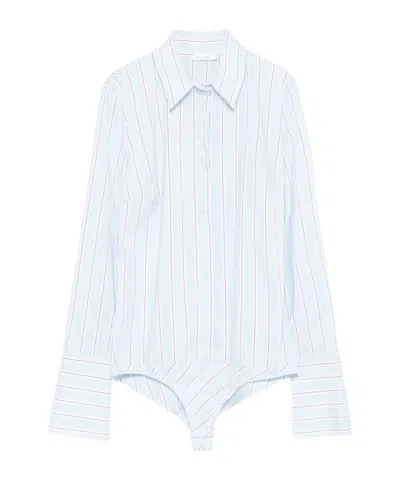 PATRIZIA PEPE STRIPED COTTON BODYSUIT