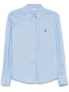 Patrizia Pepe Striped Shirt In Blue