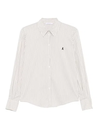 Patrizia Pepe Striped Shirt In Neutral