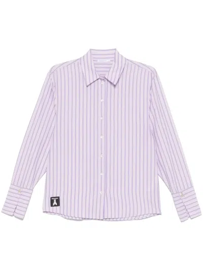 Patrizia Pepe Striped Shirt In Purple