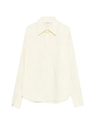 Patrizia Pepe Striped Shirt In Yellow