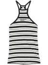 Patrizia Pepe Striped Mini Dress In Black