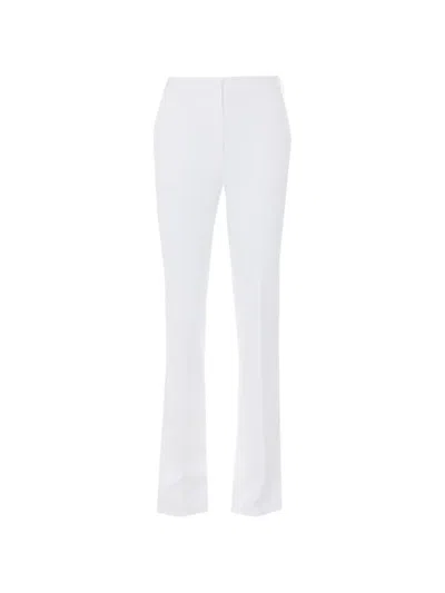 Patrizia Pepe Structured Straight-leg Trousers In White