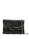 Patrizia Pepe Stud-embellished Chain Shoulder Bag In Black