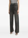 Patrizia Pepe Stud-embellished Jeans In Gray