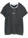 Patrizia Pepe Studded T-shirt In Grey