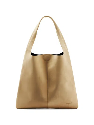 Patrizia Pepe Suede Shoulder Bag In Brown