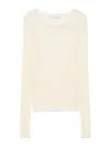 Patrizia Pepe Lightweight Sweater In Cream