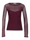 Patrizia Pepe Sweater In Burgundy