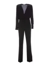 Patrizia Pepe Wrap-design Jumpsuit In Black