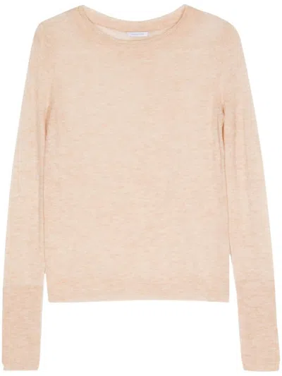 Patrizia Pepe Fine-knit Wool Jumper In Beige