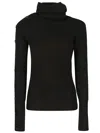 Patrizia Pepe Chine` Turtle Neck Sweater In Black