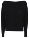 Patrizia Pepe Boat-neck T-shirt In Black