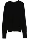 Patrizia Pepe Classic Black Cashmere Sweater In Black