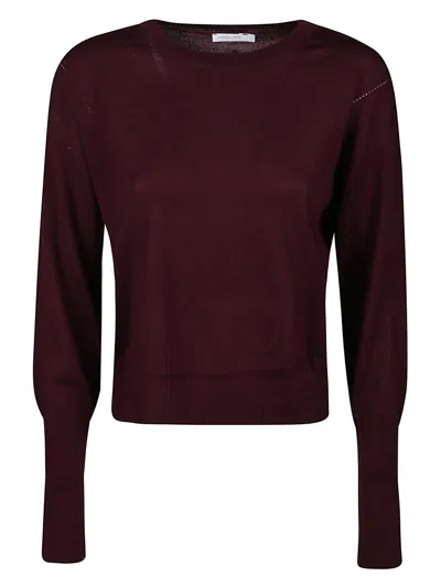 Patrizia Pepe Sweater In Burgundy