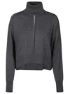 Patrizia Pepe Logo-embossed Sweater In Grey