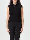 Patrizia Pepe Zip-up Vest In Schwarz